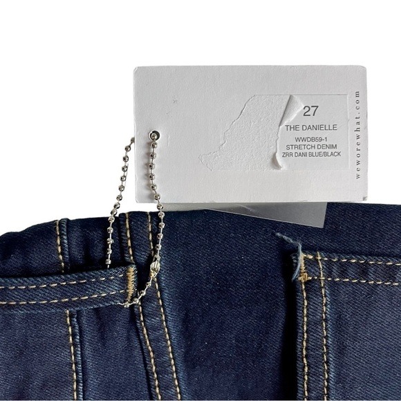 WEWOREWHAT THE DANIELLE HIGH RISE VINTAGE STRAIGHT DANI BLUE BLACK DENIM JEANS - Picture 13 of 16